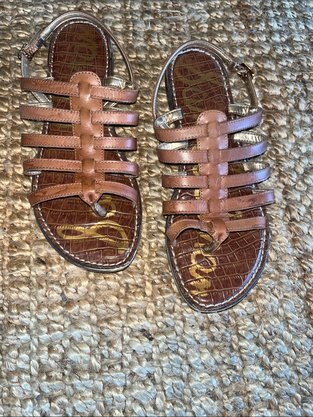 Sam Edelman Brown Multi-Strap Gladiator Sandals 
Sz 9